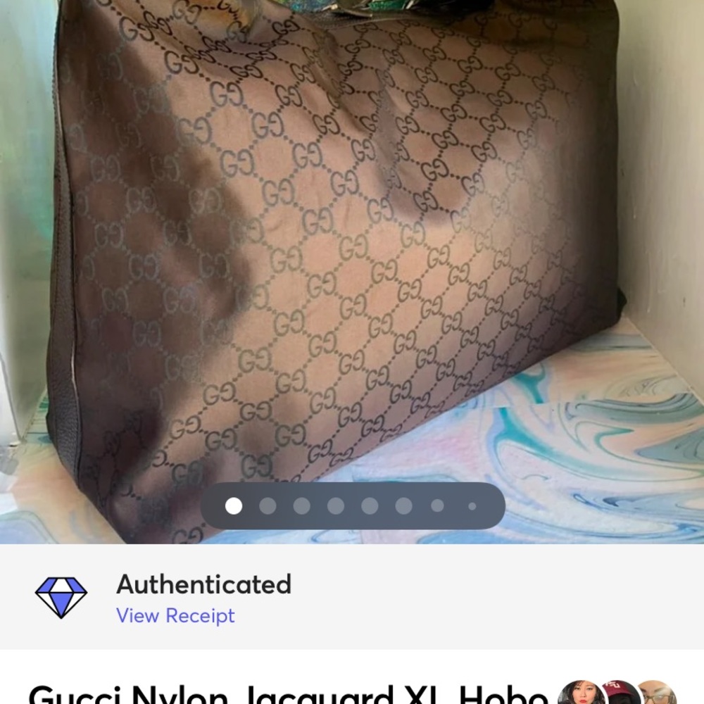 Gucci Dark Brown Shoulder Bag with Monogram - Picture 12 of 12